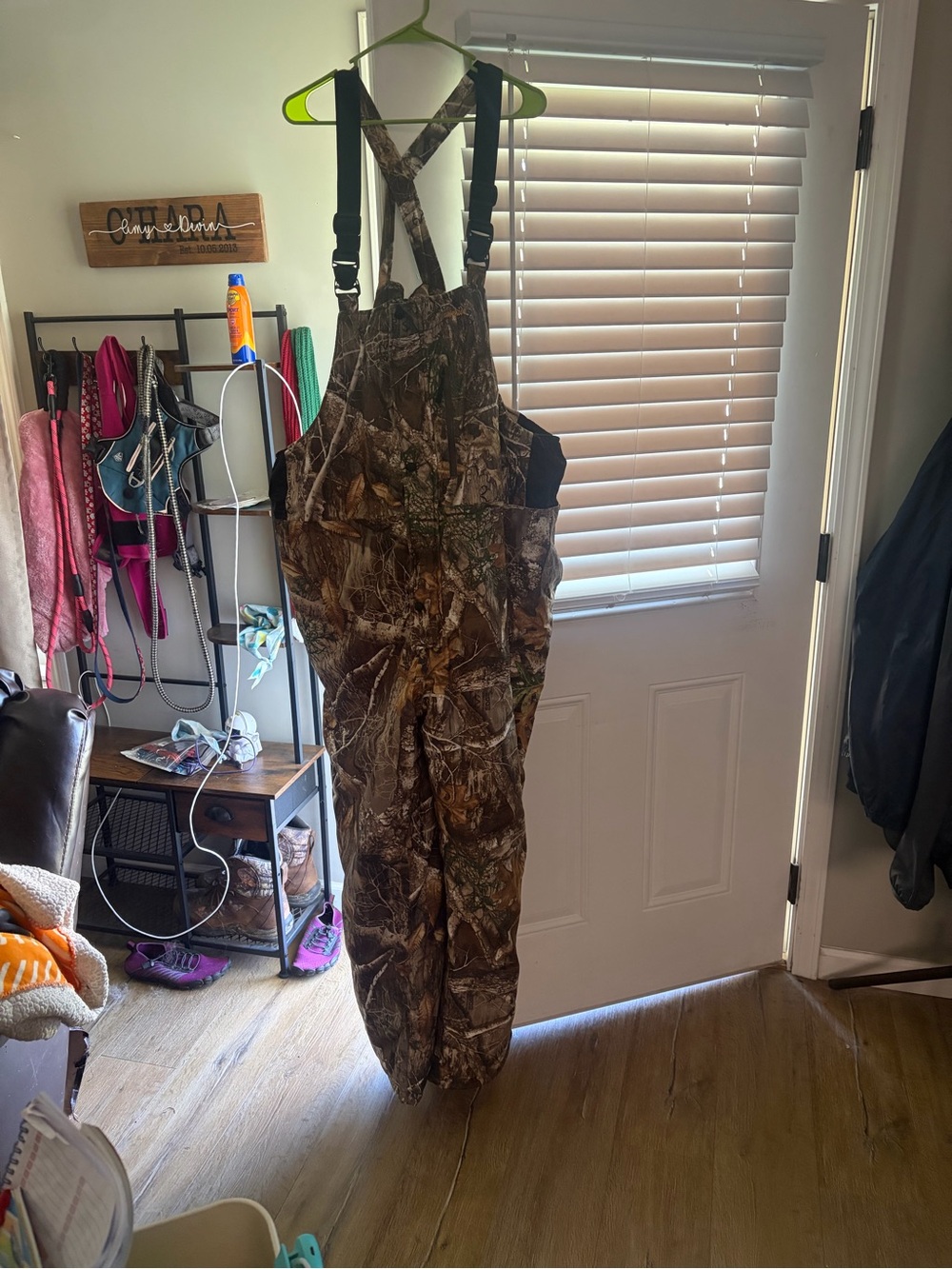 Men's Camouflage Hunting Bib Overalls - Brown Green Camo